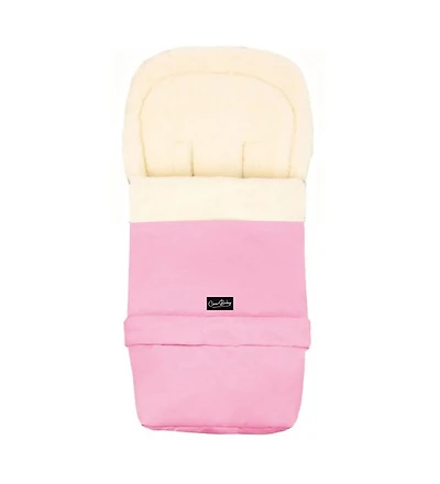 Cover Baby Baby Cover 0-3 Years Scandinavian Organic Wool Adjustable Footmuff in Barbie Pink