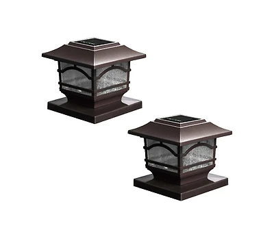 Maxsa Innovations Solar Post and Fence Cap & Deck Railing Lights - 2
