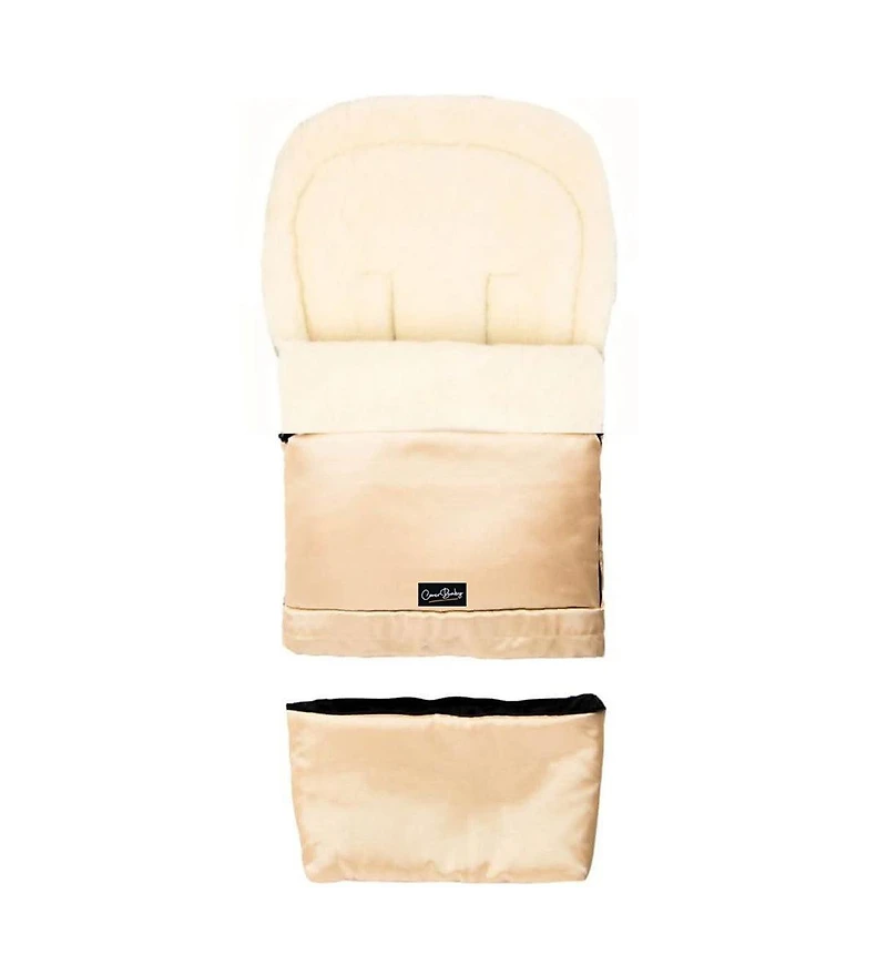 Cover Baby Baby Cover 0-3 Years Scandinavian Organic Wool Adjustable Footmuff in Light Beige