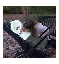 Cover Baby Baby Cover 0-3 Years Scandinavian Organic Wool Adjustable Footmuff in Olive