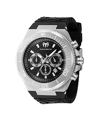 Technomarine Men's Tm-224012 Manta Ocean Quartz Chronograph Black, Silver Dial Watch
