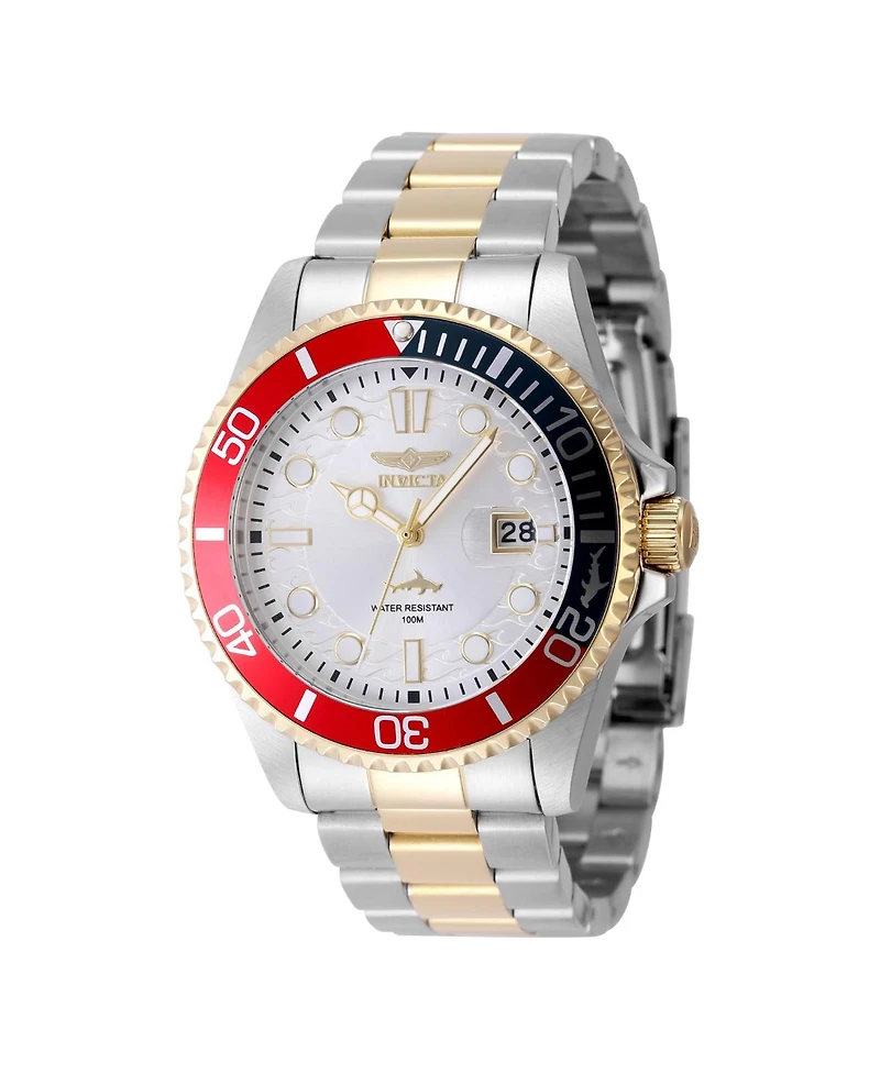 Invicta Men's Pro Diver Quartz 3 Hand Silver Dial Watch