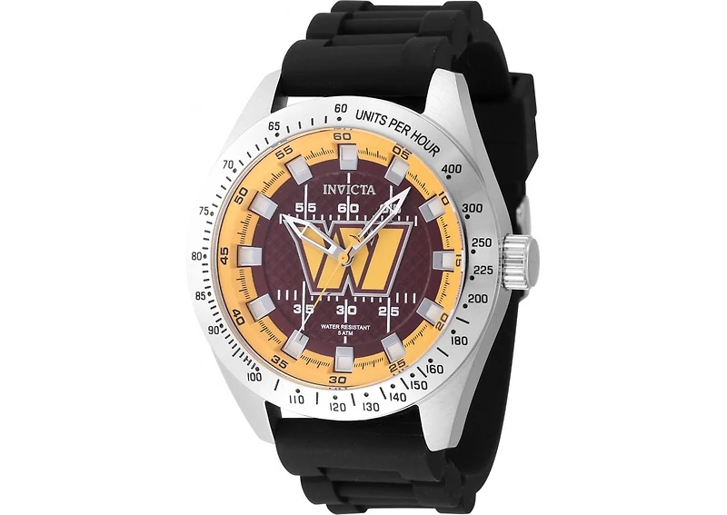 Invicta Men's 47866 Nfl Washington Commanders Quartz Multifunction Dark Red, Yellow Dial Watch
