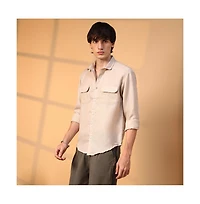 Campus Sutra Men's Solid Utility Shirt