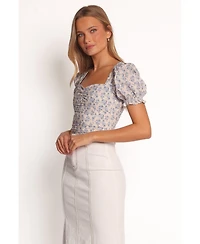 Petal and Pup Noel Cotton Top - Parisian Bloom