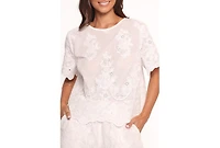 Petal and Pup Women's Tanis Embroidered Top - White