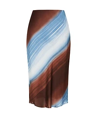 City Chic Women's Plus Levitate Print Skirt