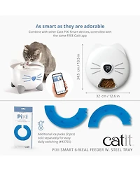 Catit Pixi Smart 6-Meal Feeder,Stainless