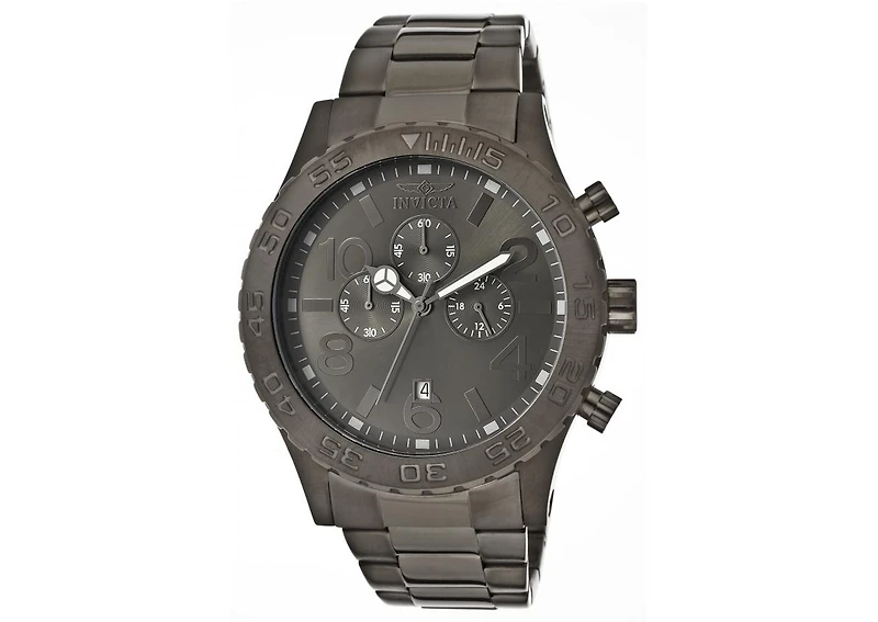 Invicta Men's 1272 Specialty Quartz Chronograph Gunmetal Dial Watch