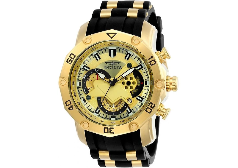 Invicta Men's 23427 Pro Diver Quartz Multifunction Gold Dial Watch