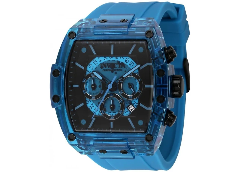 Invicta Men's 44354 S1 Rally Quartz Chronograph Black, Blue Dial Watch