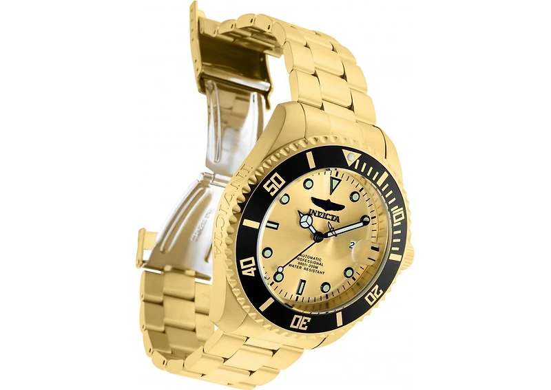 Invicta Men's 35723 Pro Diver Automatic 3 Hand Gold Dial Watch