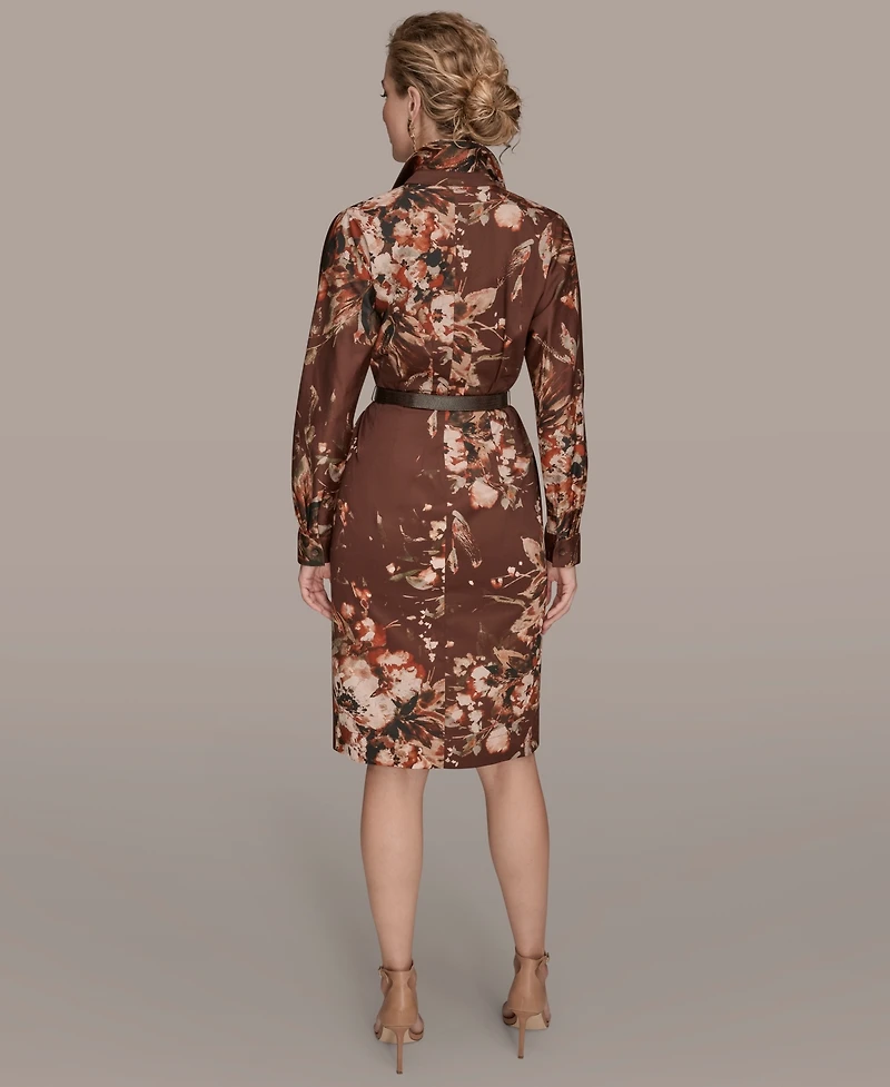 Donna Karan New York Women's Floral Belted Dress