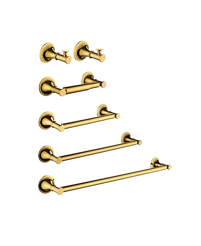 Streamdale 6 Piece Bathroom Towel Rack Set Wall Mount