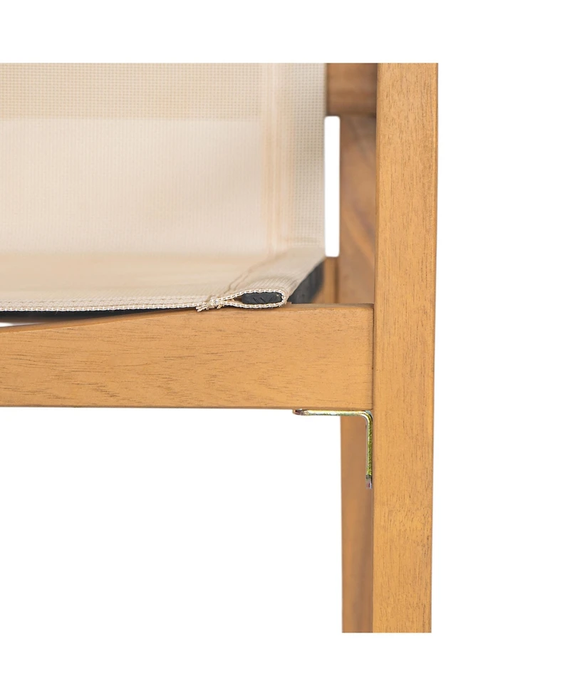 Streamdale Acacia Wood & Mesh Outdoor Dining Chairs (Set of 2)