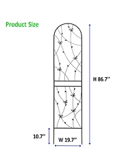 Streamdale Furniture 4 Pack Metal Garden Trellis, 86.7", Black