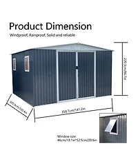 Streamdale 12'x10' Apex-Roof Garden Shed with Windows