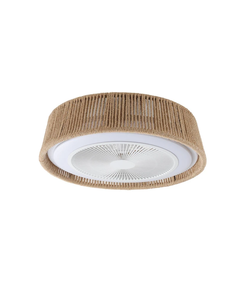 Streamdale Furniture Bohemian style Led Dimmable Ceiling Light With Built-In Fan - Remote Control