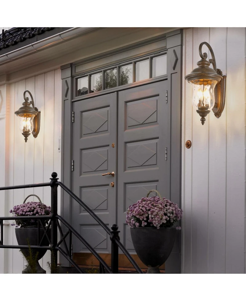 Streamdale Vintage Outdoor Wall Lantern, Waterproof Sconce with Clear Glass Shade