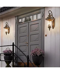 Streamdale Vintage Outdoor Wall Lantern, Waterproof Sconce with Clear Glass Shade