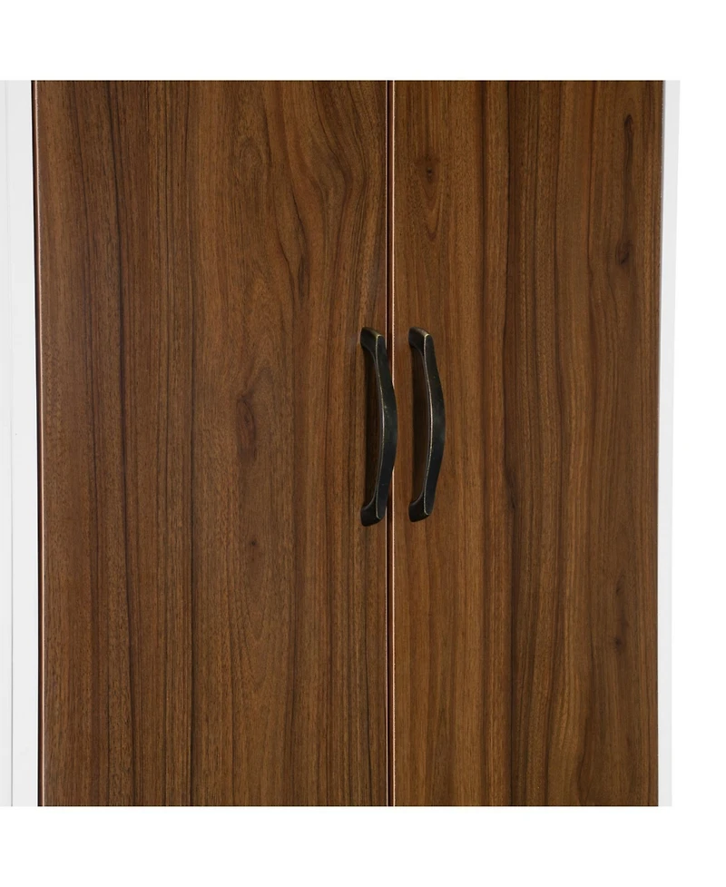 Streamdale Furniture Full Size Murphy Bed Wall Bed with Closet Drawers and Table