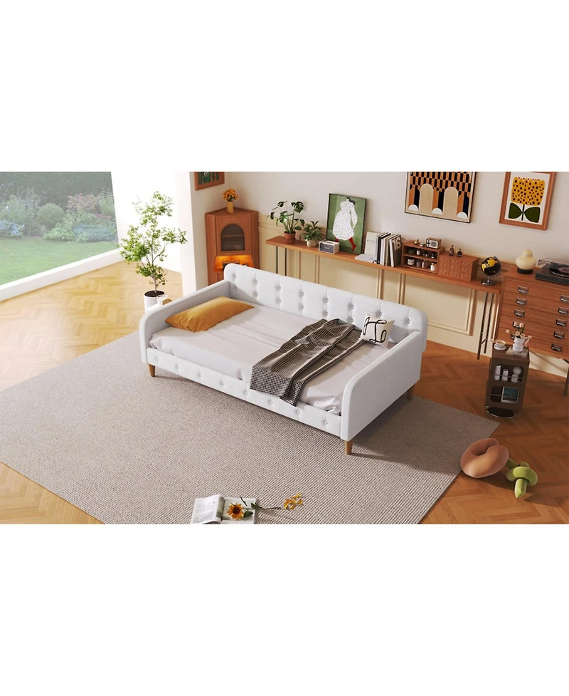 Streamdale Furniture Twin Upholstered Daybed with 4 Support Legs