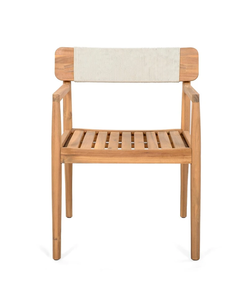 Streamdale Furniture Acacia Wood Outdoor Armchair - Weather-Resistant & Stylish Set of 2