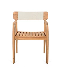 Streamdale Furniture Acacia Wood Outdoor Armchair - Weather-Resistant & Stylish Set of 2