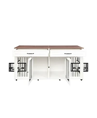 Streamdale Furniture Furniture Style Dog Cage with Double Door