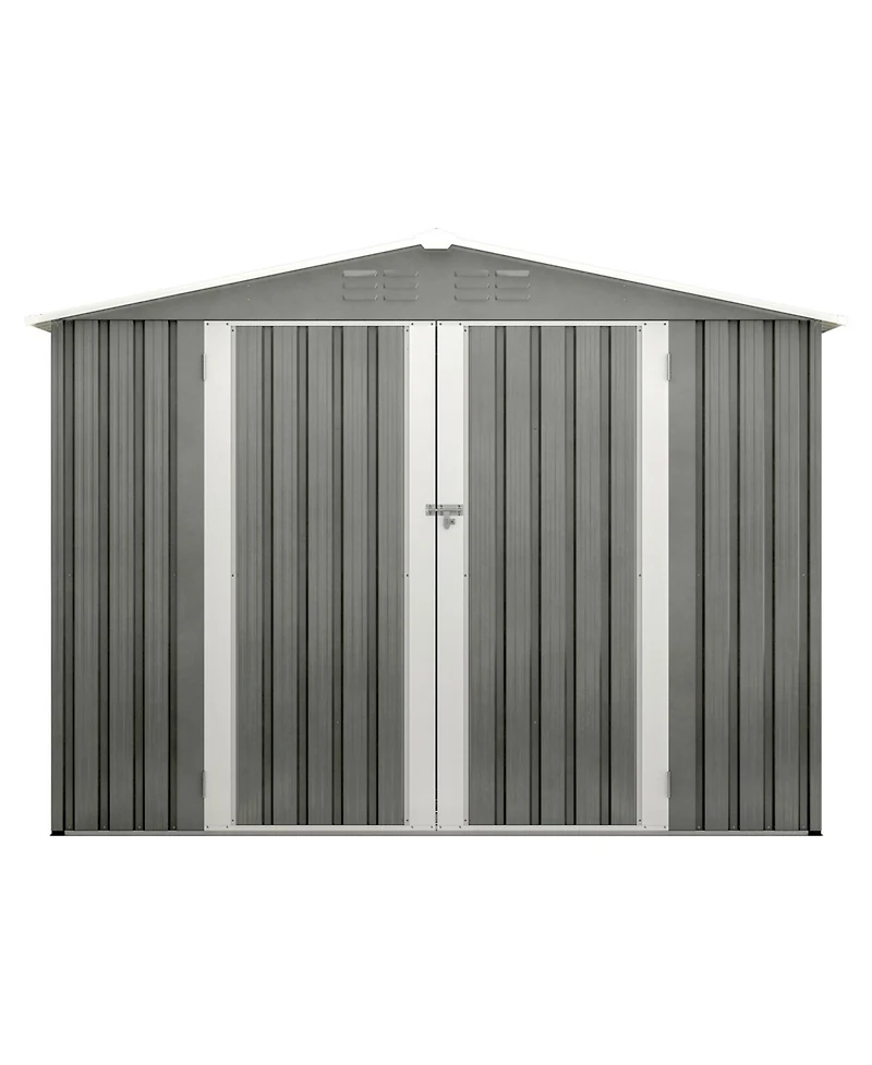 Streamdale Furniture 8x6 Ft Outdoor Storage Shed with Metal Foundation