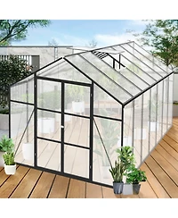 Streamdale Furniture Gain Height 8x14 Ft Aluminum Polycarbonate Greenhouse