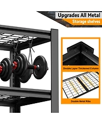 Streamdale Furniture 47" Wide Heavy-Duty 5-Layer Adjustable Metal Storage Rack
