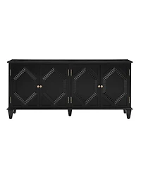 Streamdale Furniture Mid Century Modern Sideboard Buffet Cabinet - Black