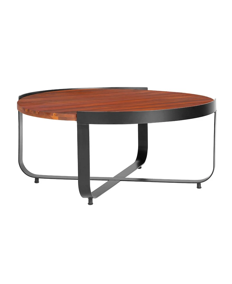 Streamdale Furniture Acacia Wood & Metal Outdoor Coffee Table