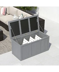 Streamdale Furniture 67 Gallon Wooden Deck Box - Outdoor Storage