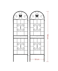 Streamdale Furniture Metal Garden Trellis 2-Pack for Climbing Plants