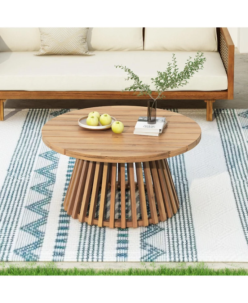 Streamdale Furniture Acacia Wood Patio Coffee Table