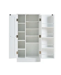 Streamdale Furniture White Kitchen Pantry Cabinet with Adjustable Shelves