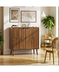 Streamdale Furniture Farmhouse Buffet Cabinet - Walnut - 31.5" W