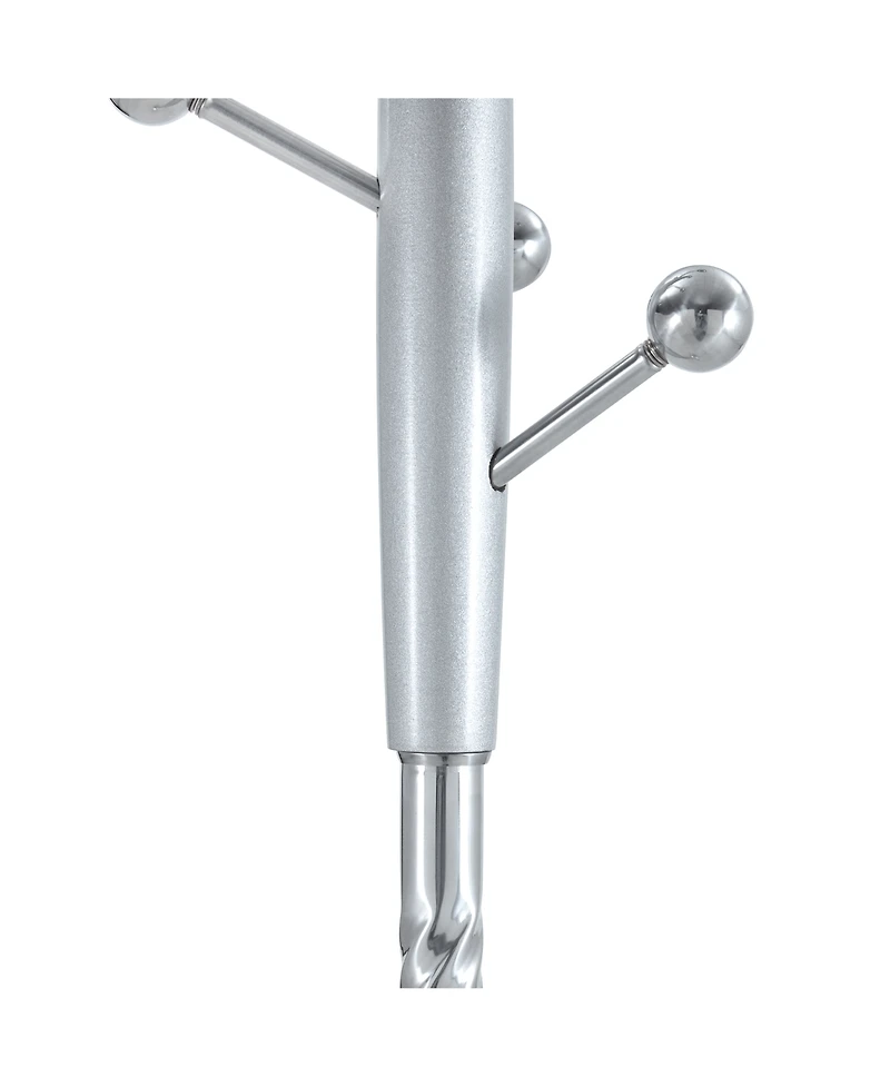 Streamdale Furniture Modern Silver & Gold Coat Rack - 72 Inch, Detachable Bracket