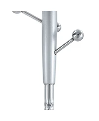 Streamdale Furniture Modern Silver & Gold Coat Rack - 72 Inch, Detachable Bracket