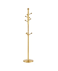 Streamdale Stainless Steel Coat Rack - Wood Bracket, 72" Raised Design (Silver Opt.)