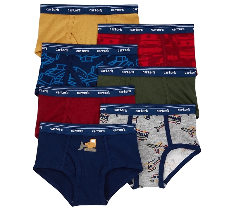Carter's Little and Big Boys 7-Pack Construction-Themed Boxer Briefs