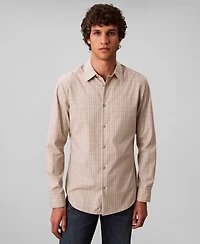 Calvin Klein Men's Long Sleeve Plaid Shirt