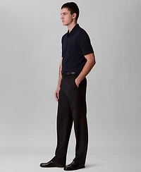 Calvin Klein Men's Short Sleeve Stretch Jacquard Polo Shirt