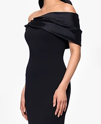 Betsy & Adam Petite Off-The-Shoulder Dress