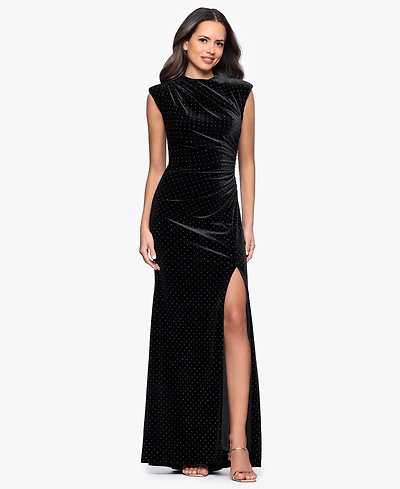 Betsy & Adam Petite Mock Neck Dress