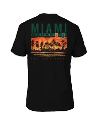 FloGrown Men's Black Miami Hurricanes Best Beach T-Shirt