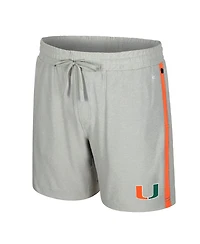 Colosseum Men's Gray Miami Hurricanes Mac Shorts