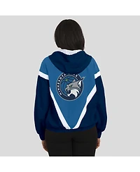 Wear by Erin Andrews Women's Navy/Blue Minnesota Lynx Color Block Full-Zip Windbreaker Jacket